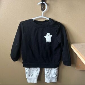 Cat & Jack Black and White Ghost Outfit